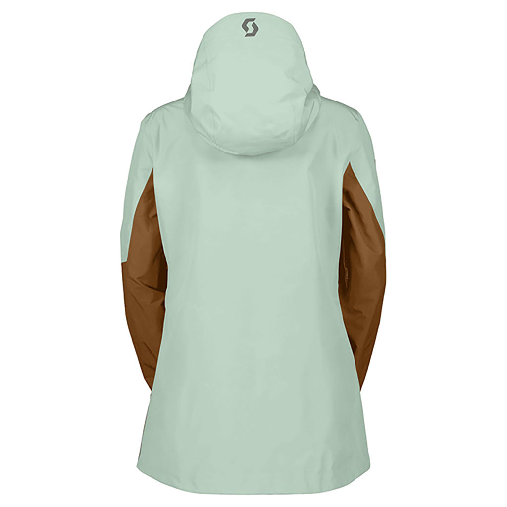 En Skijakke, Vertic GORE-TEX 2L i farven Fresh grøn/brun set bagfra