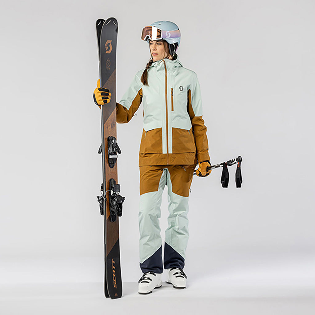 En Skijakke, Vertic GORE-TEX 2L i farven Fresh grøn/brun set forfra