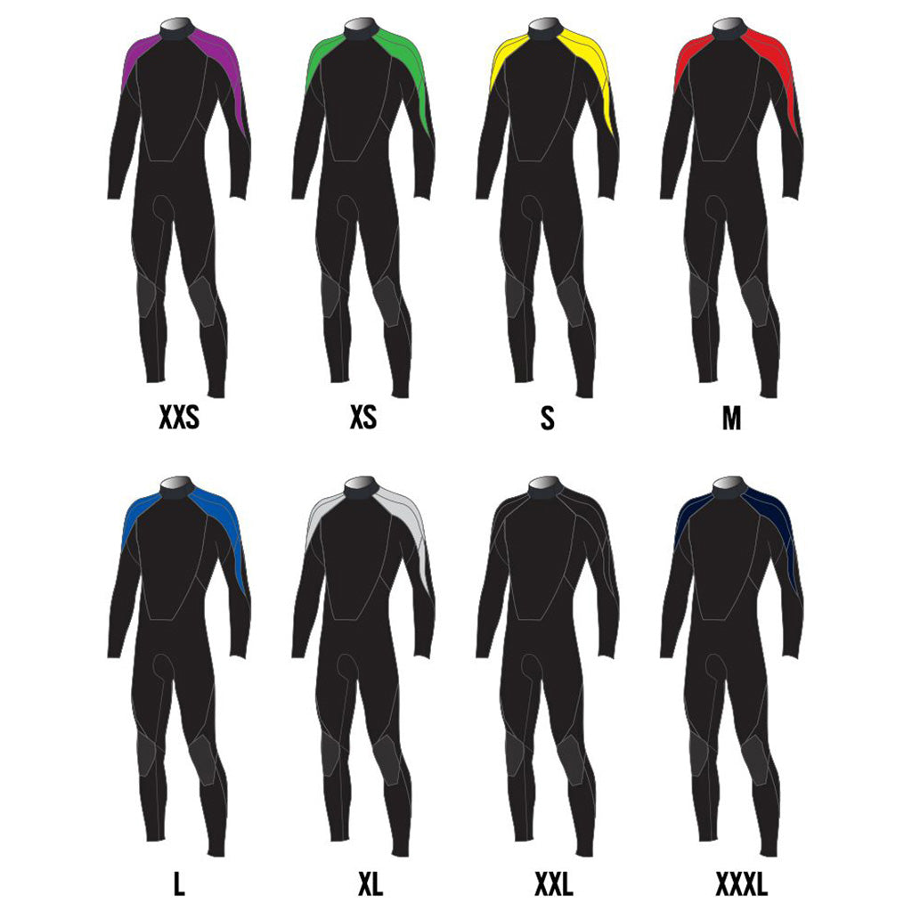 Rental Gbs 5/3 Back Zip Full Våddragt set forfra