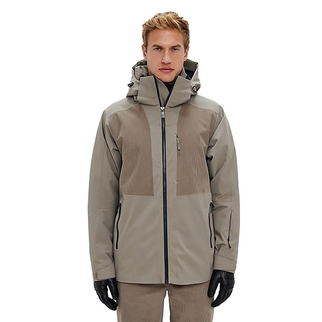 En Skijakke, Andrew Cord Ski i farven Lt Beige set forfra