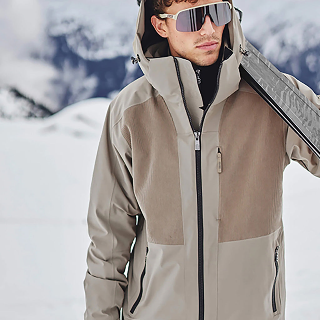 En Skijakke, Andrew Cord Ski i farven Lt Beige set forfra