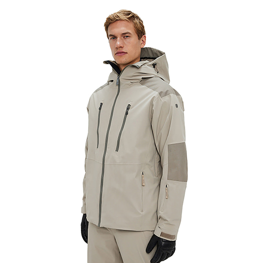 En Skijakke, Dene Ski i farven Lt Beige set fra en skrå vinkel