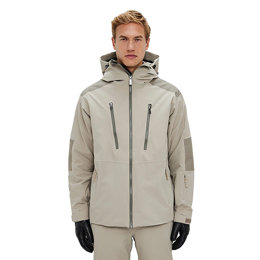 En Skijakke, Dene Ski i farven Lt Beige set forfra