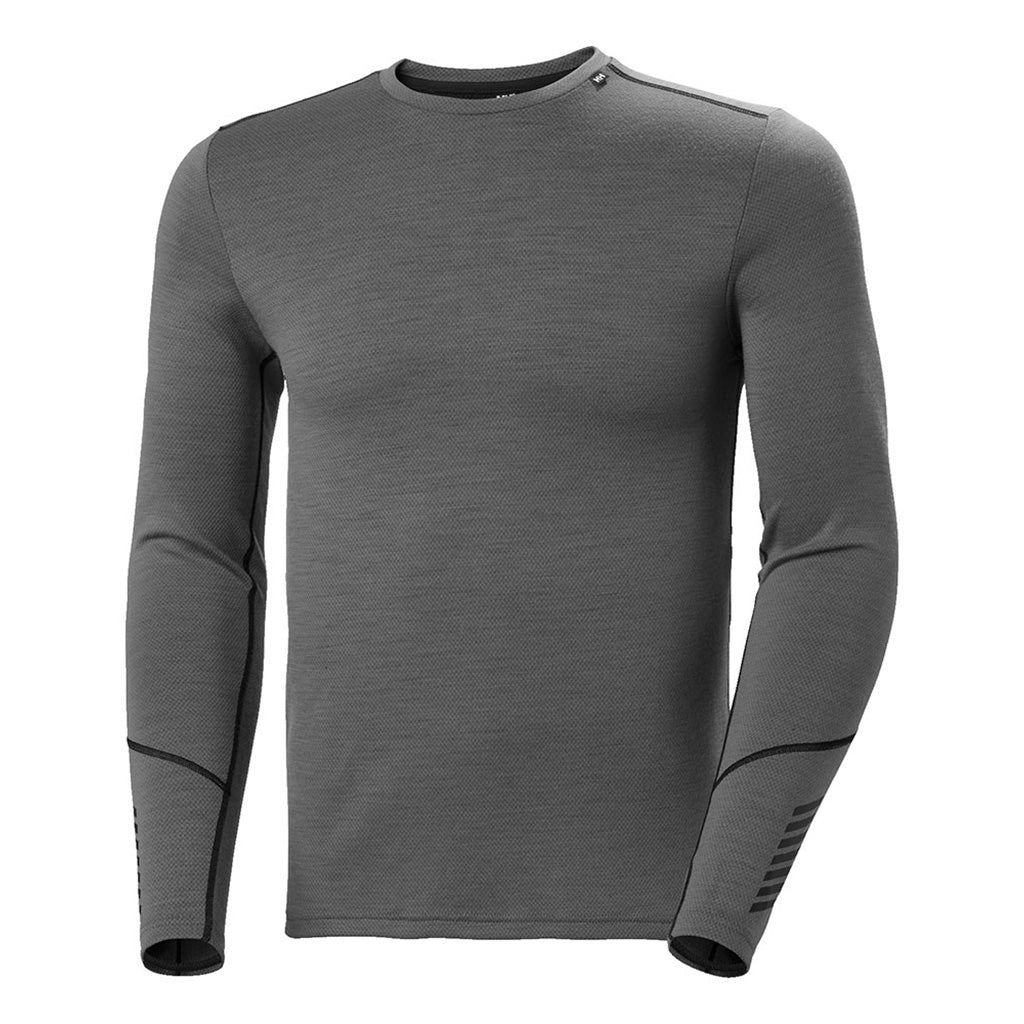 En Skiundertøj, Lifa Merino Midweight Crew i farven Concrete