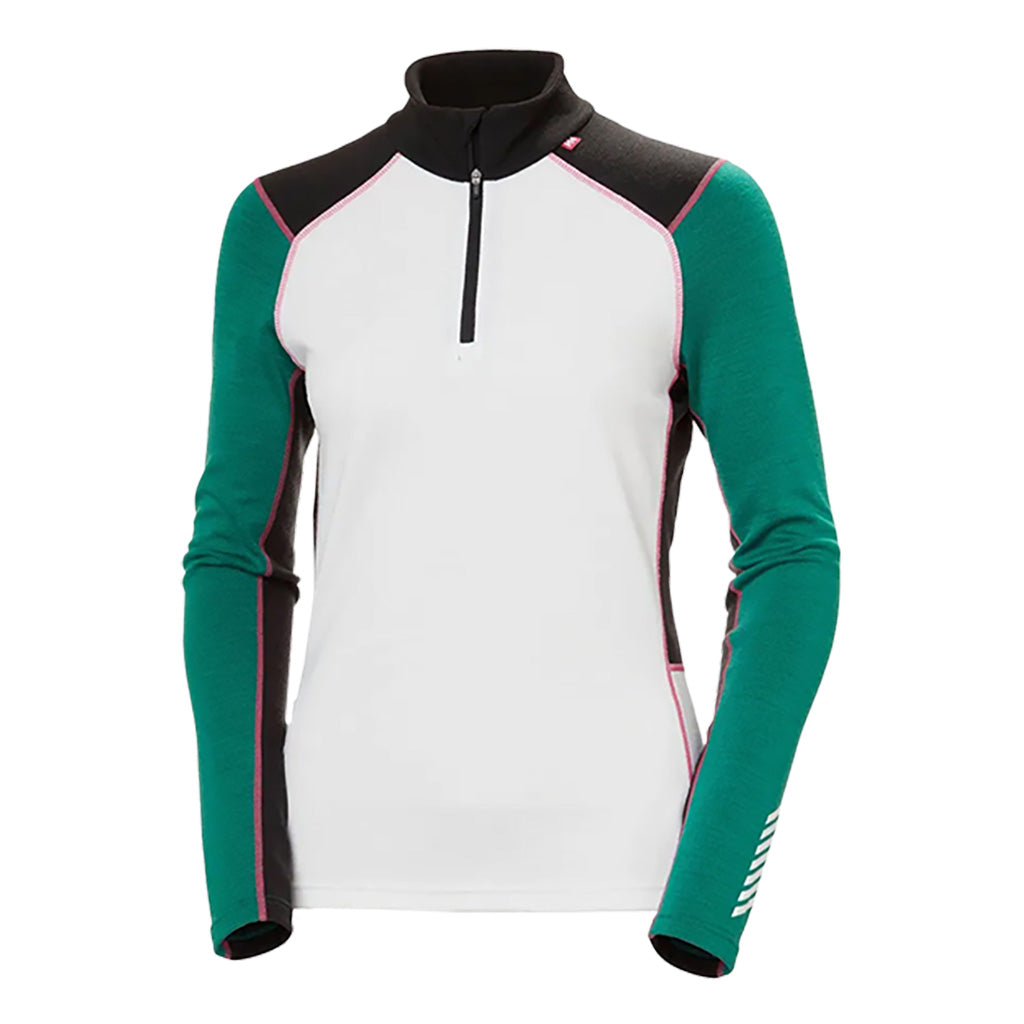 En Skiundertøj, Lifa Merino Midw 1/2 Zip i farven Emerald