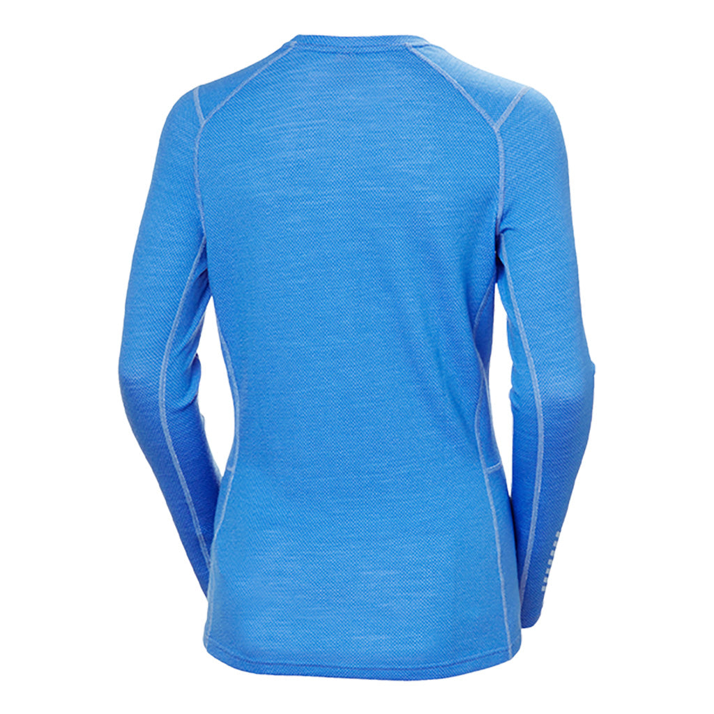 Skiundertøj, Lifa Merino Midweight Crew i farven Ultra blå Mnt Camo set bagfra