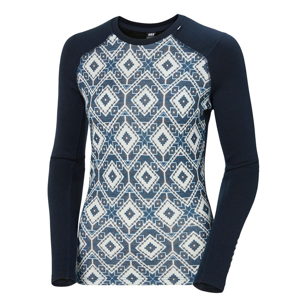 En Skiundertøj, Lifa Merino MidGra Crew i farven Navy