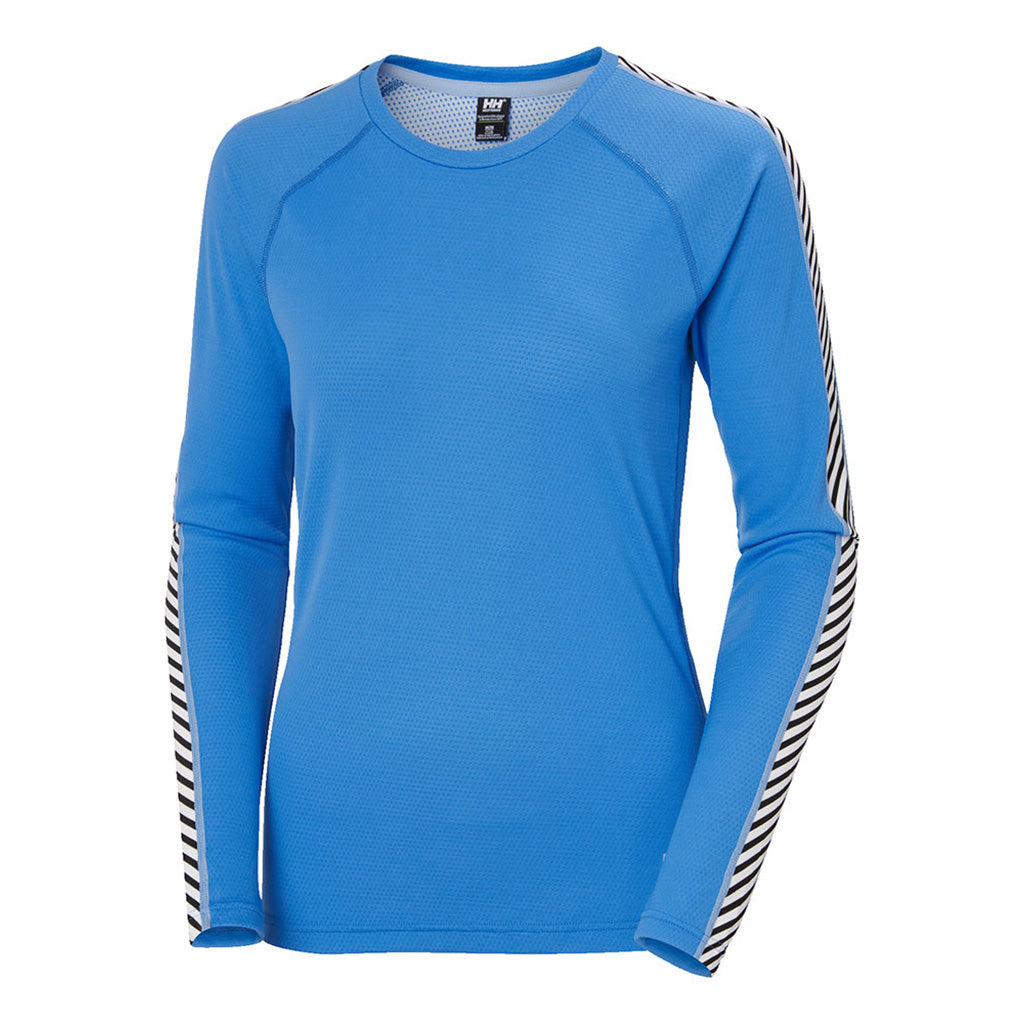 En Skiundertøj, Lifa Active Stripe Crew i farven Ultra blå