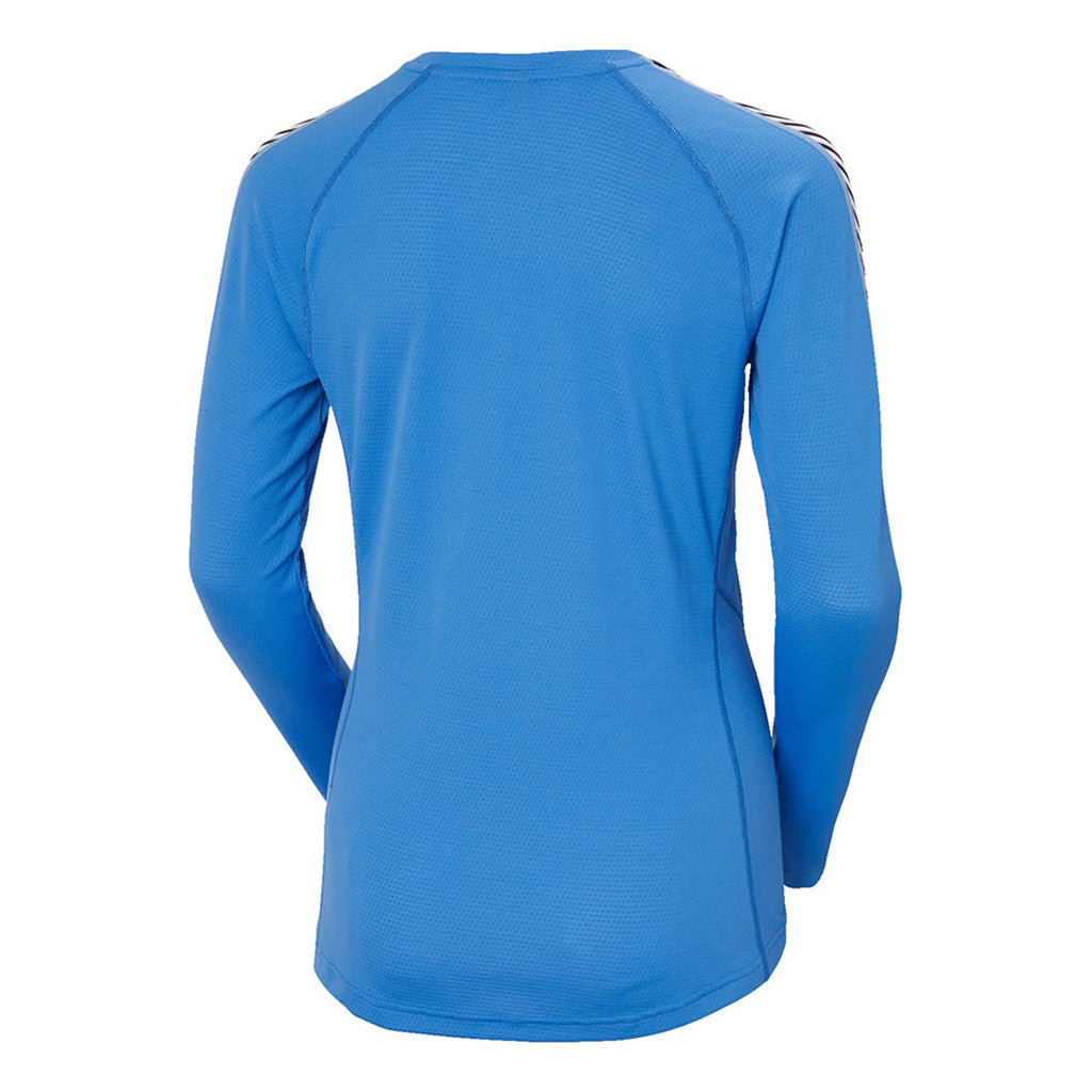 Skiundertøj, Lifa Active Stripe Crew i farven Ultra blå set bagfra