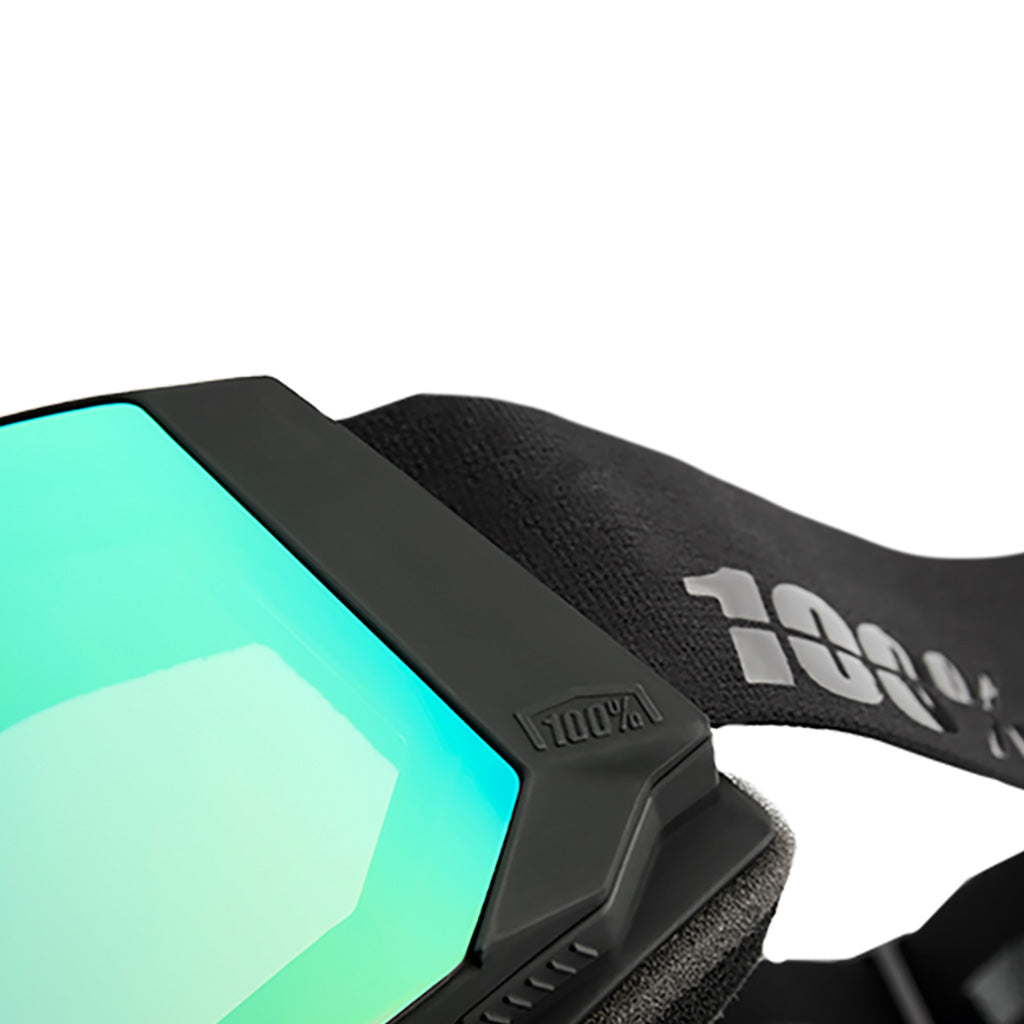 En Skibrille, Snowcraft i farven Hiper sort/grøn/Mir. grøn detalje