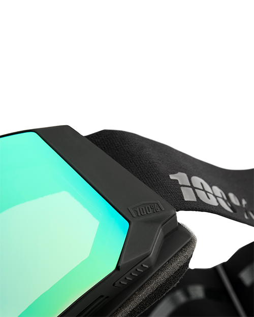 SNOWCRAFT HiPER Black/Green/Mir. Green - Skibrille + Ekstra Linse