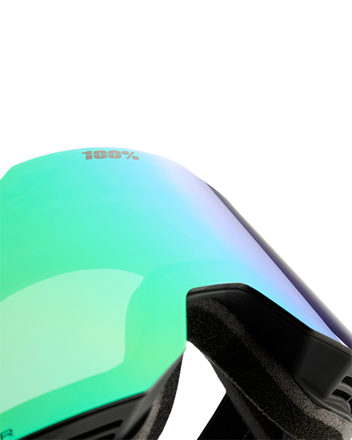 SNOWCRAFT HiPER Black/Green/Mir. Green - Skibrille + Ekstra Linse