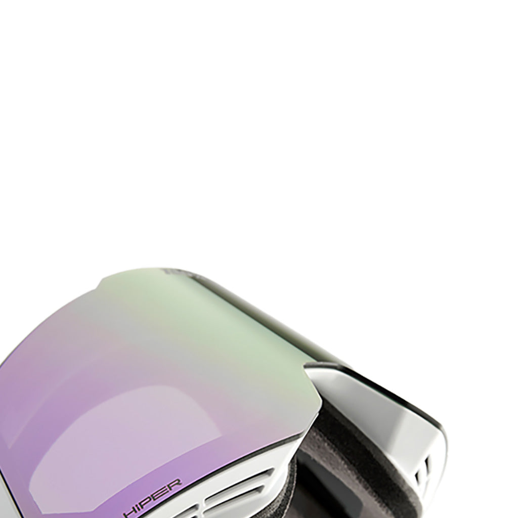 En Skibrille, Snowcraft i farven Hiper hvid/Lavender/Mir. Lavender nærbillede af materiale
