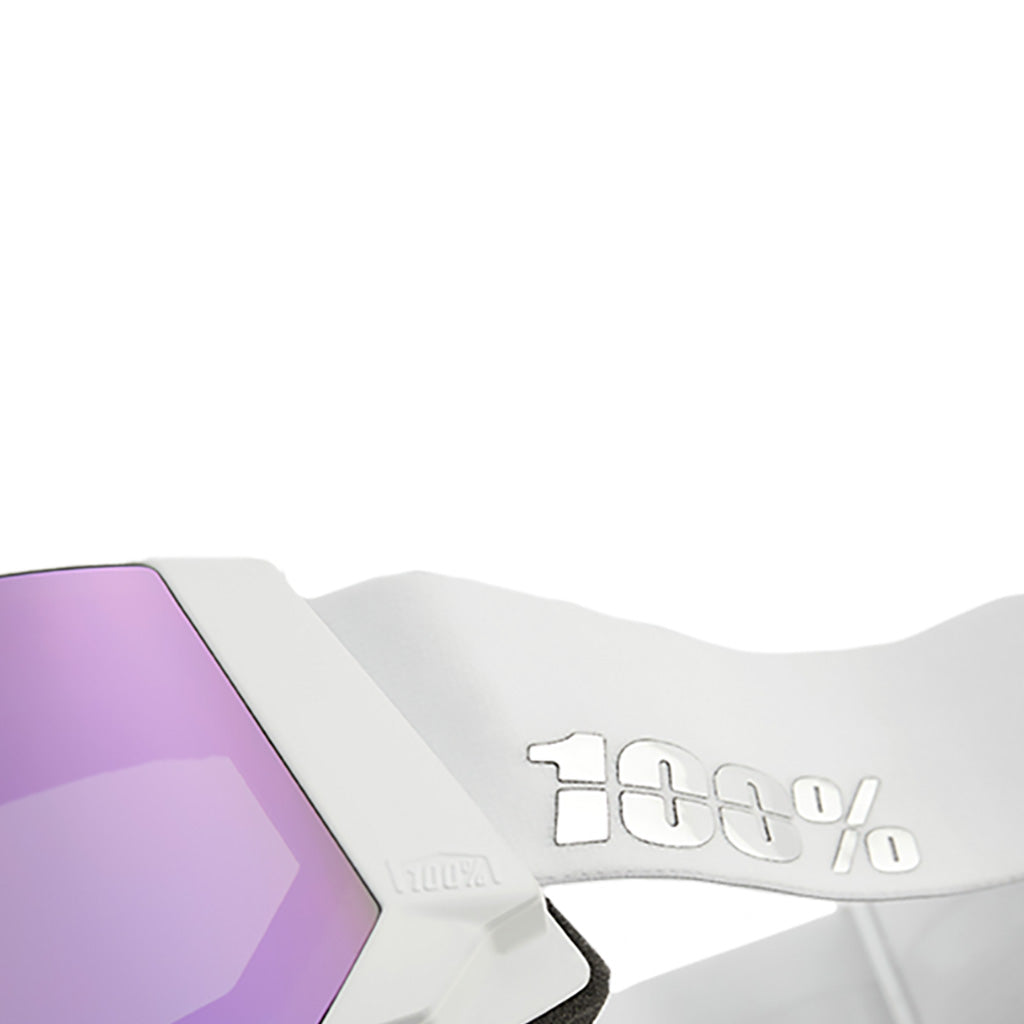En Skibrille, Snowcraft i farven Hiper hvid/Lavender/Mir. Lavender nærbillede af logo