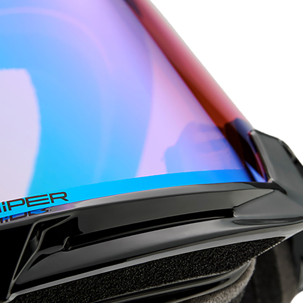 En Skibrille, Okan i farven Hiper sort/Turquoise/Mir. Turquoise nærbillede