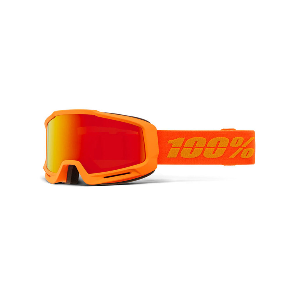 En Skibrille, Okan i farven Hiper Fluo Orange/Mir. rød
