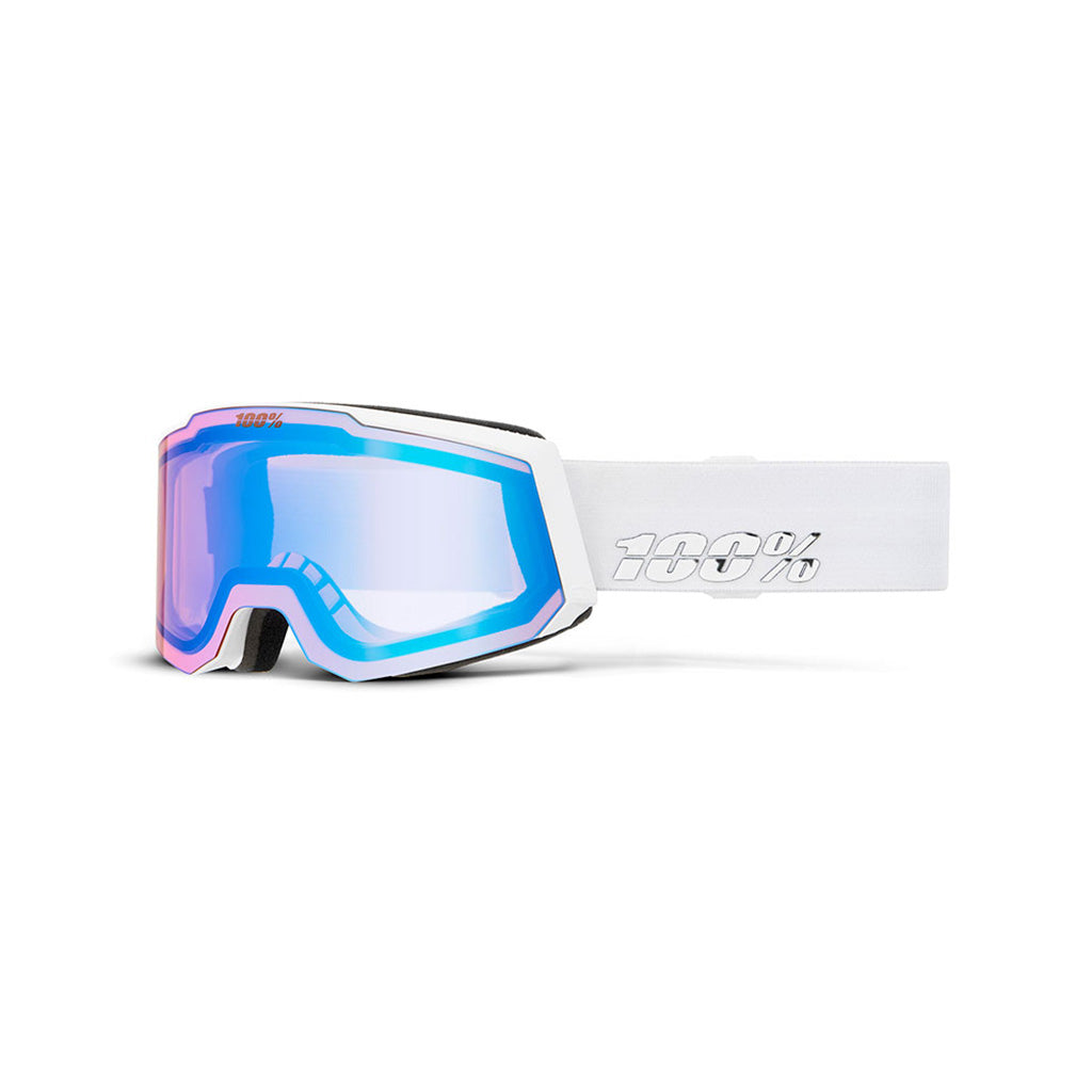 En Skibrille, Snowcraft S i farven Hiper hvid/Lavender/Mirror Lavender set fra en skrå vinkel