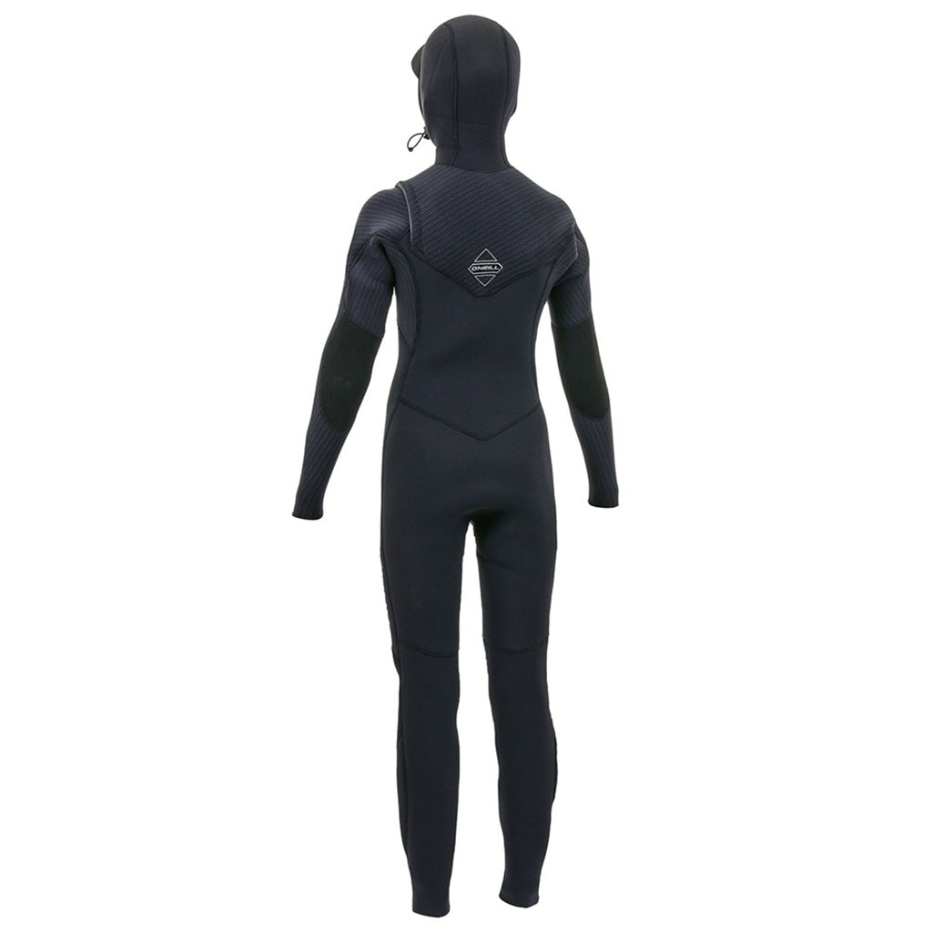 Youth Hyperfreak 5/4+ Chest Zip W/Hood Våddragt set bagfra