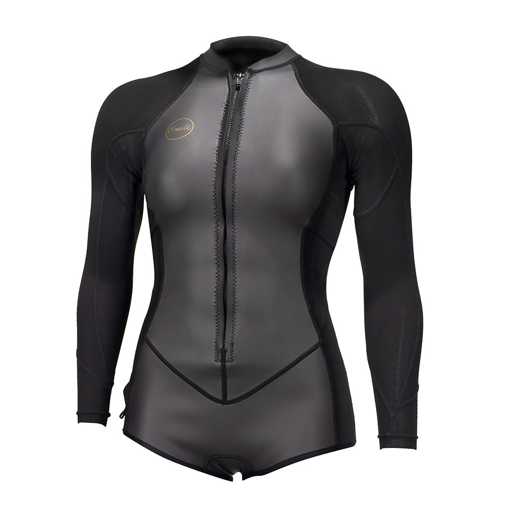 Wms Bahia 2/1 Front Zip L/S Short Spring - Våddragt