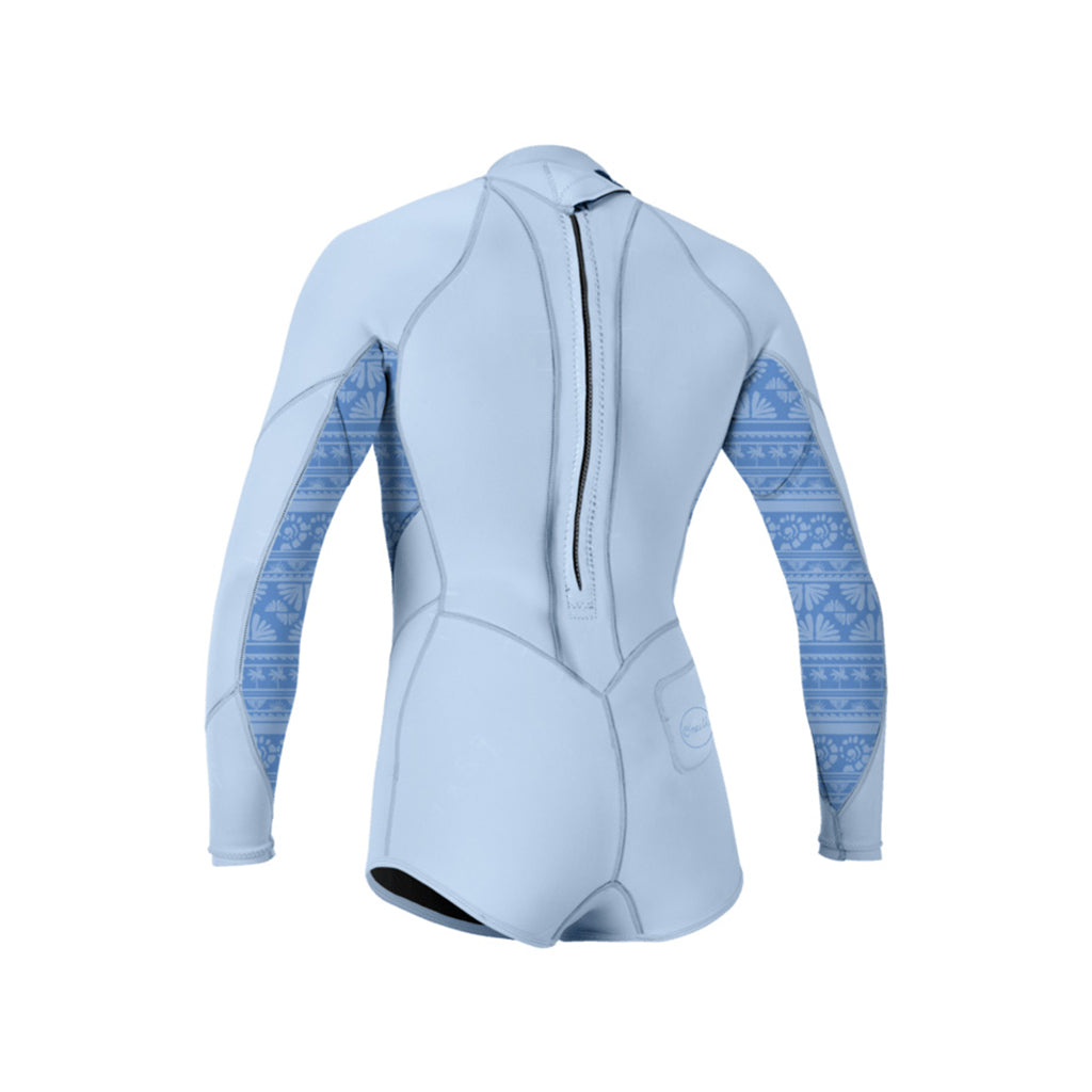 Girls Bahia 2/1 Back Zip L/S Spring - Neopren top