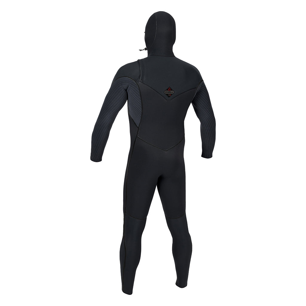 Hyperfreak Fire 5/4+ Chest Zip w/Hood - Våddragt