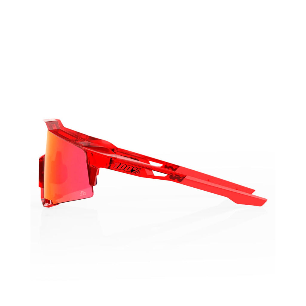 Speedcraft Solbriller i farven Gloss Translucent rød / Hiper rød Mirror set fra siden