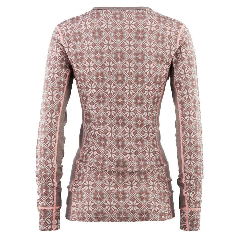 Skiundertøj, Rose LS i farven Taupe set bagfra