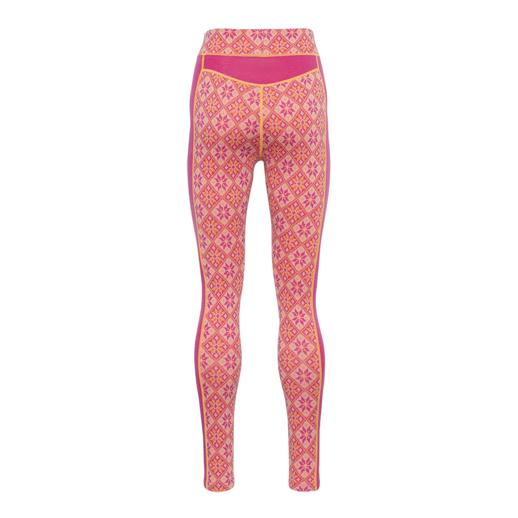 Skiundertøj, ROSE HIGH WAIST PAINT i farven Berry set bagfra