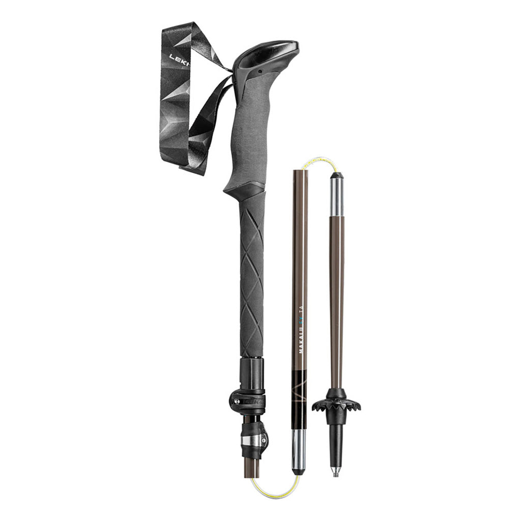En Hikingstave, Makalu Fx Ta i farven Petrol sort Silvergrå set forfra