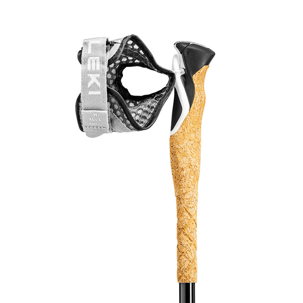 En Trailrunning Stave, Cross Trail Lite i farven Carbon sort / hvid / Naturalcarbon set fra venstre side