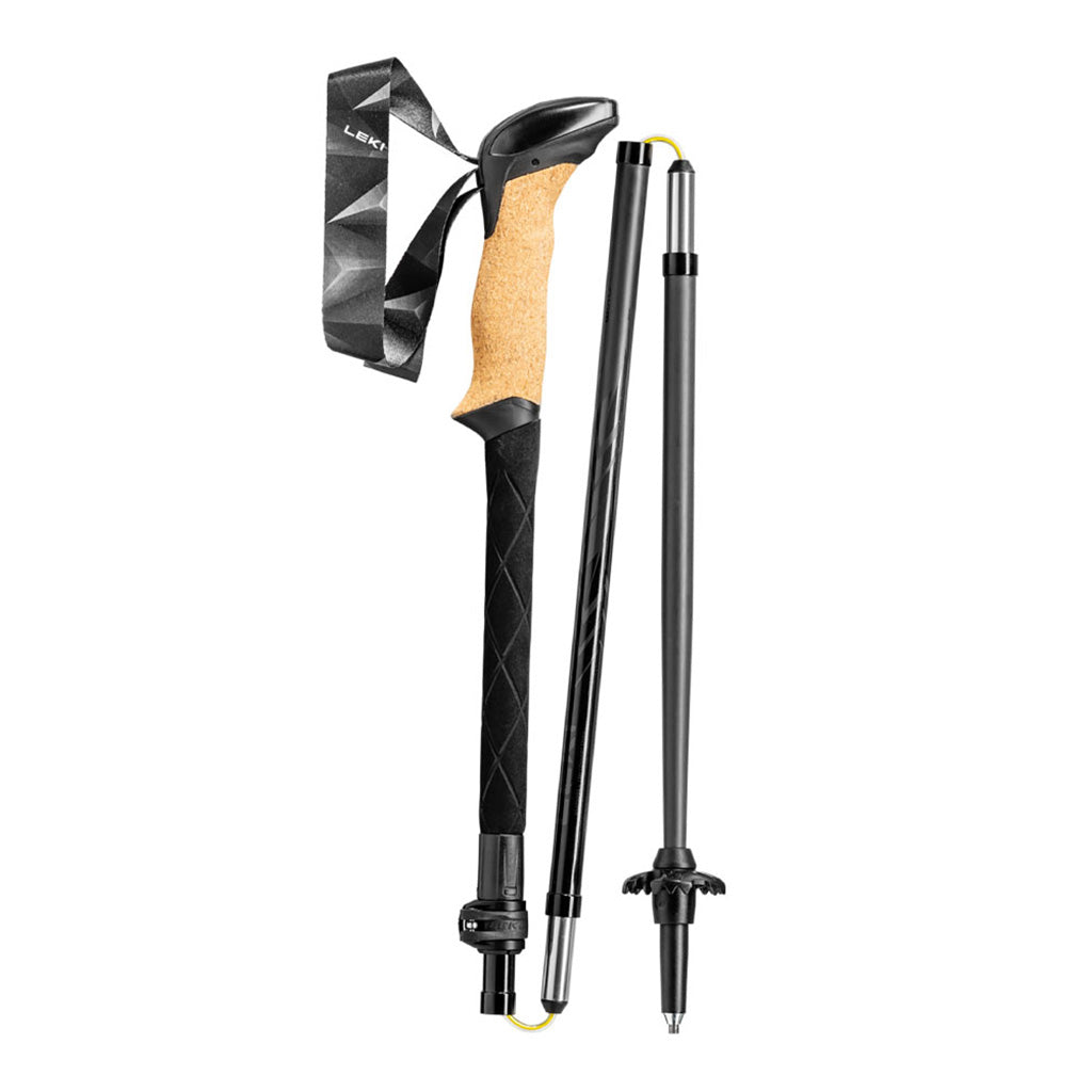 En Hikingstave, sort Series Fx Carbon i farven sort Naturalcarbon set fra venstre side