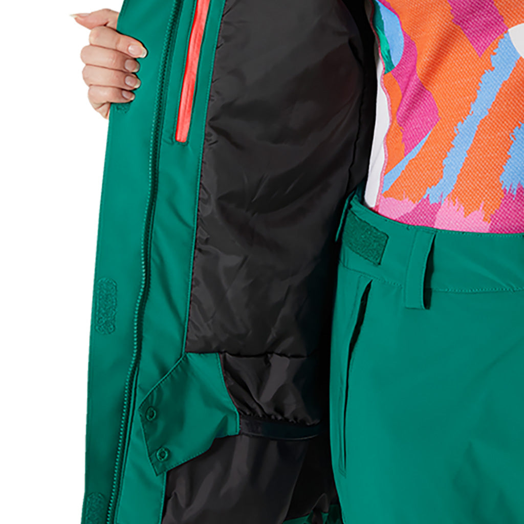 En Skijakke, Powshot i farven Emerald nærbillede