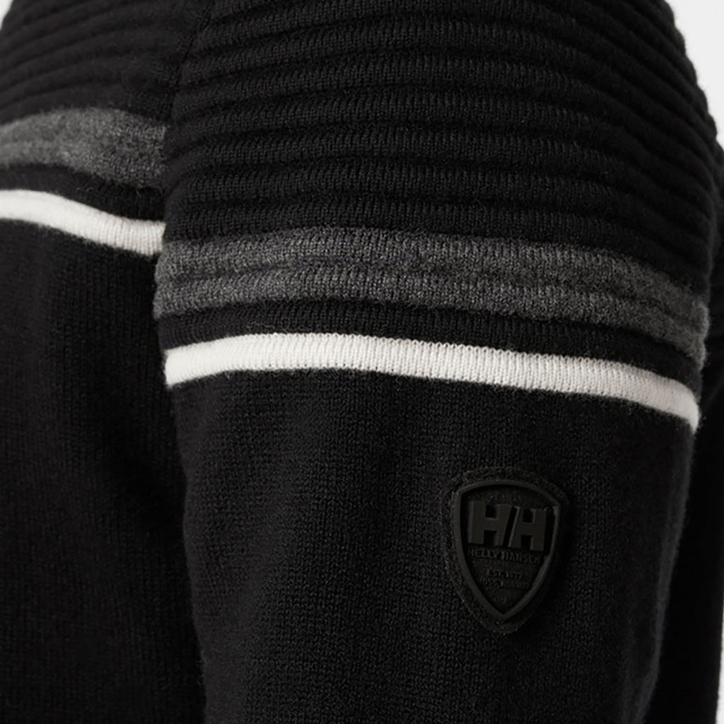 Carv Knitted Midlayer i farven sort detalje