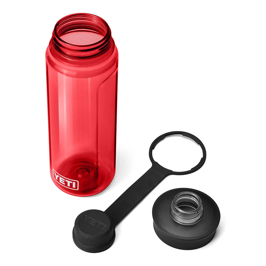 Yonder .75L Tether Bottle i farven Rescue rød set fra en skrå vinkel