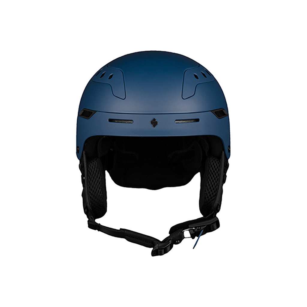 En Skihjelm, Switcher MIPS i farven Juniper blå set forfra