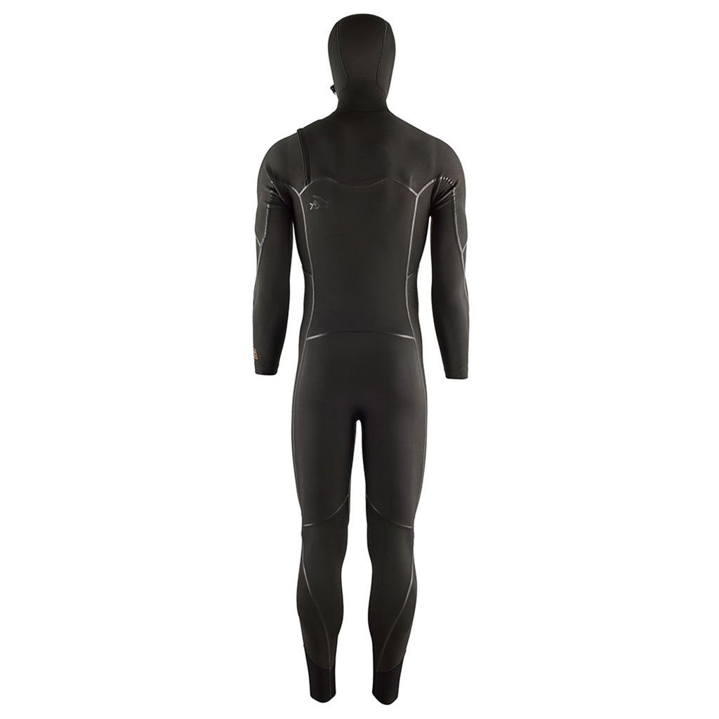 En Våddragt, R3 Yulex FZ Hooded Full Suit i farven sort set bagfra