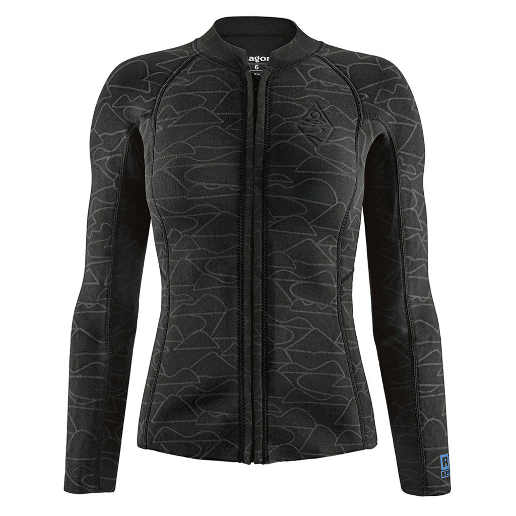 En Våddragt, R1 Lite Yulex L/S Top i farven sort