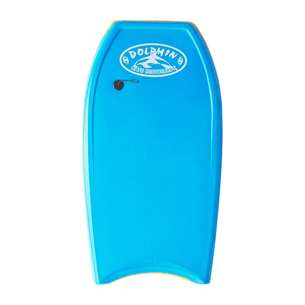 En Surfboard, Dolphin Wave 95 i farven Gold gul/Royal blå