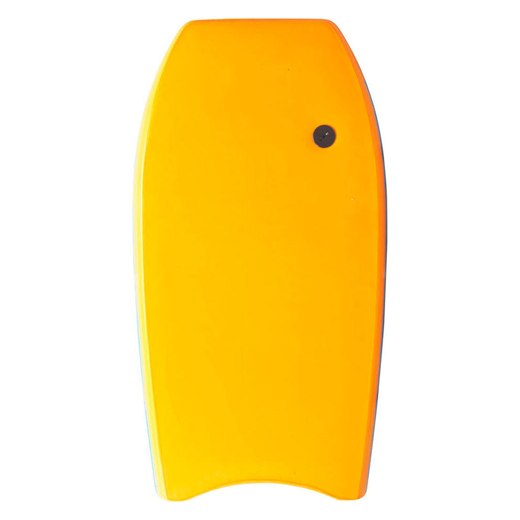 Et Surfboard, Dolphin Wave 95 i farven Gold gul/Royal blå set forfra