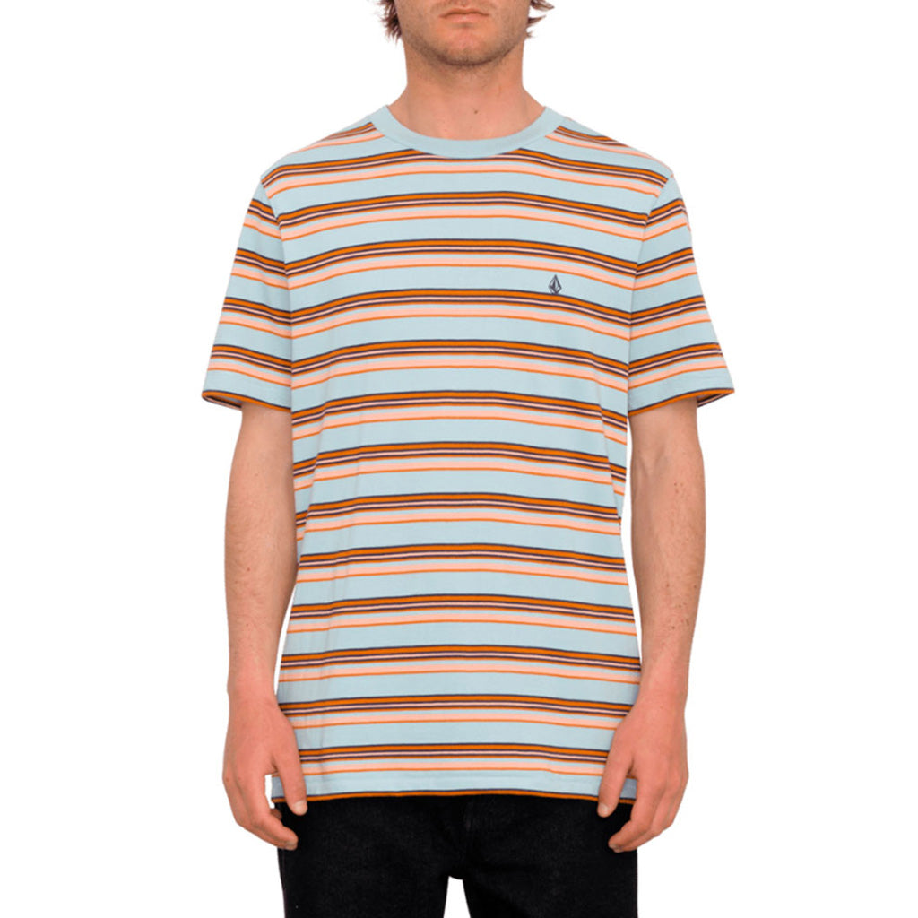 En T-Shirt, Commixt Crew Ss i farven Celestial blå