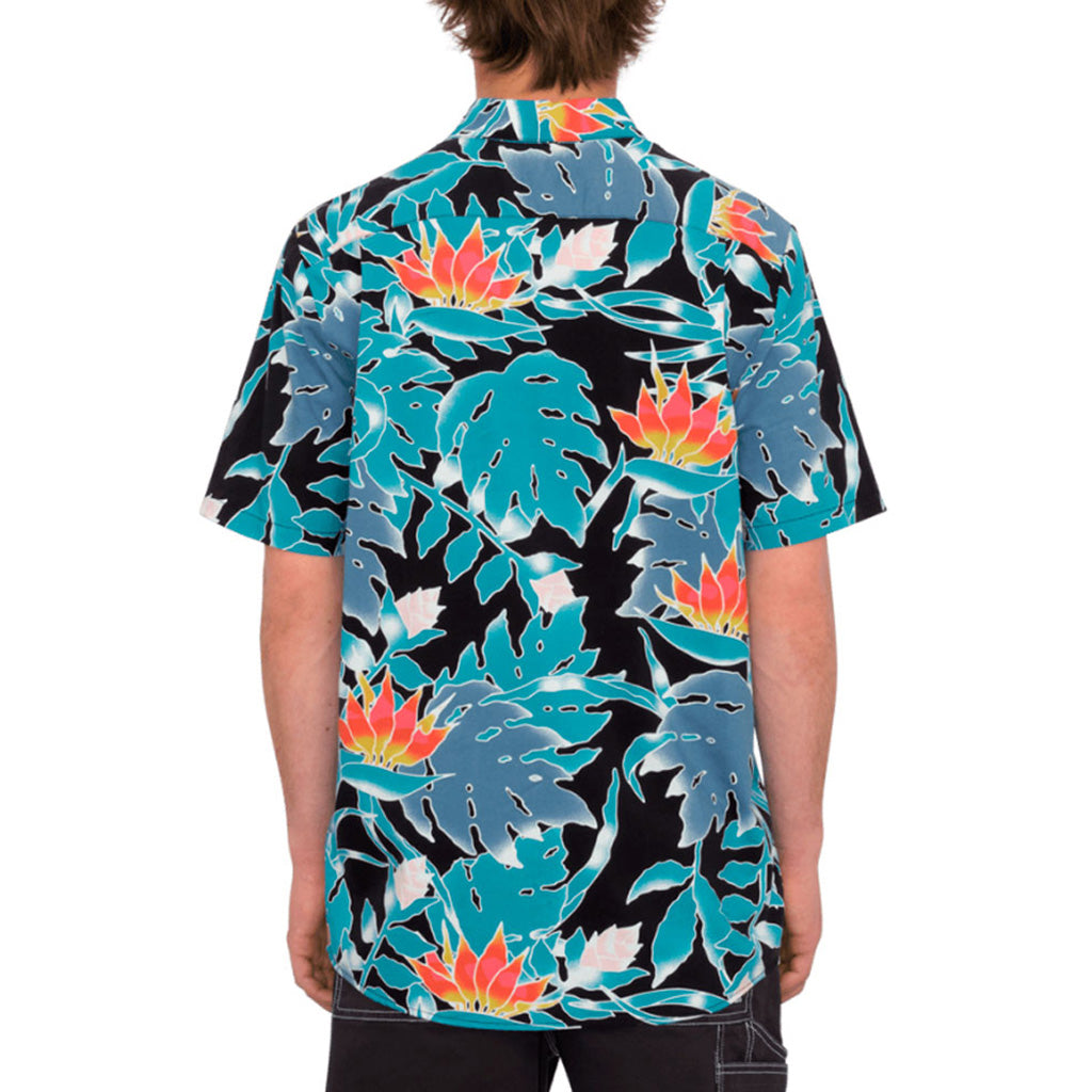En T-Shirt, Leaf Pit Floral Ss i farven sort set bagfra