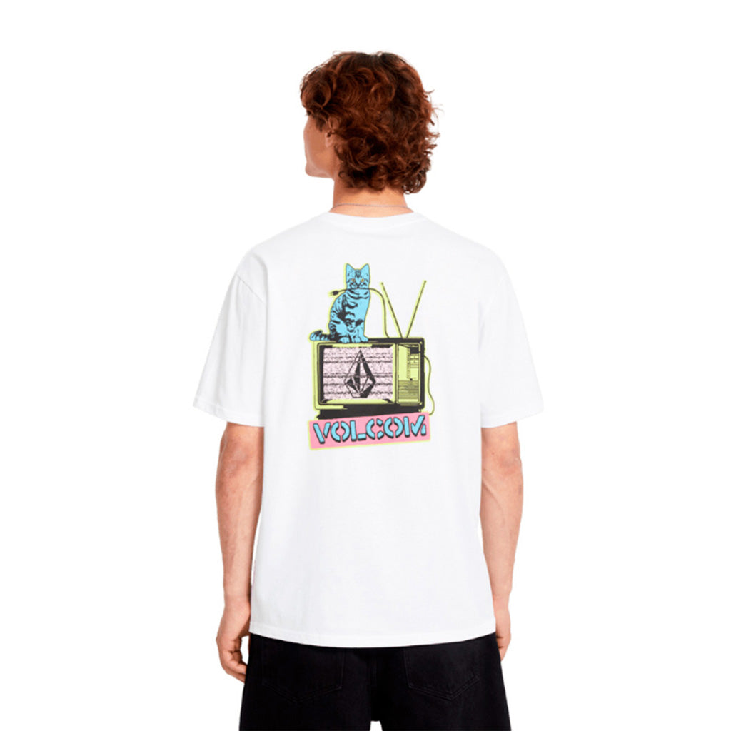 En T-Shirt, Catv Basic Sst i farven hvid set bagfra