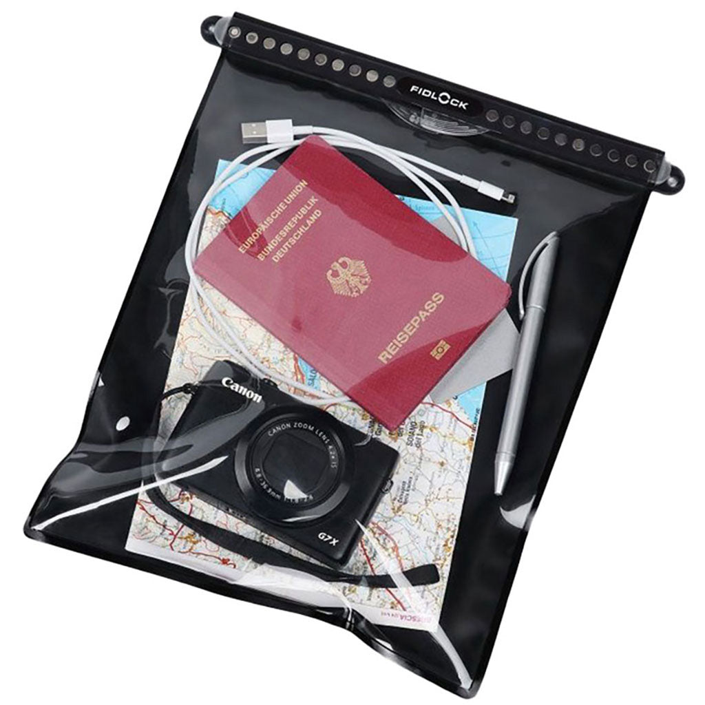 Dry Bag Mega i farven Transparent / sort set forfra