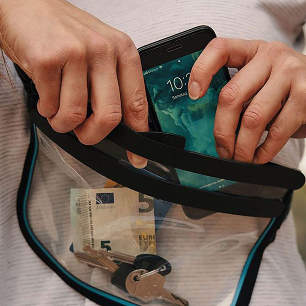 Sling Bag i farven sort / Transparent nærbillede