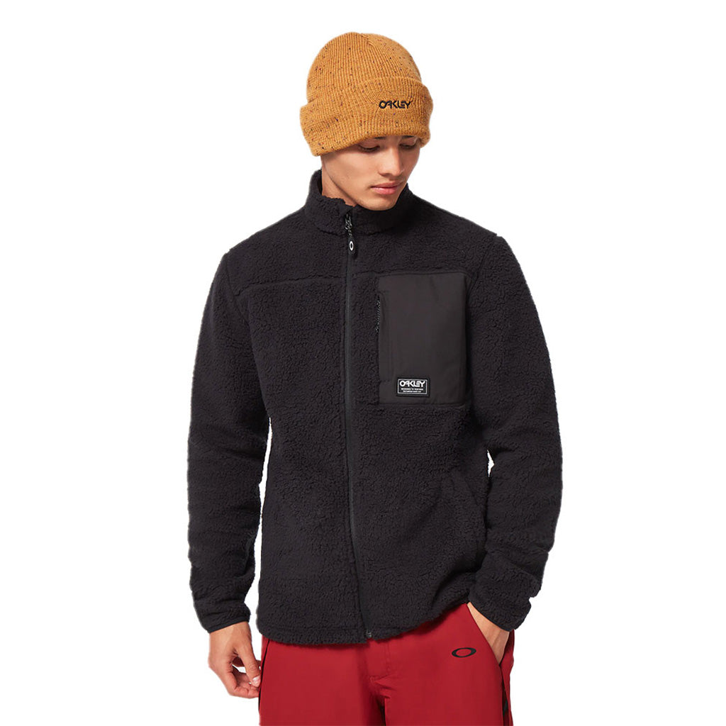 En Fleece, Mountain Fire Sherpa i farven sortout set forfra