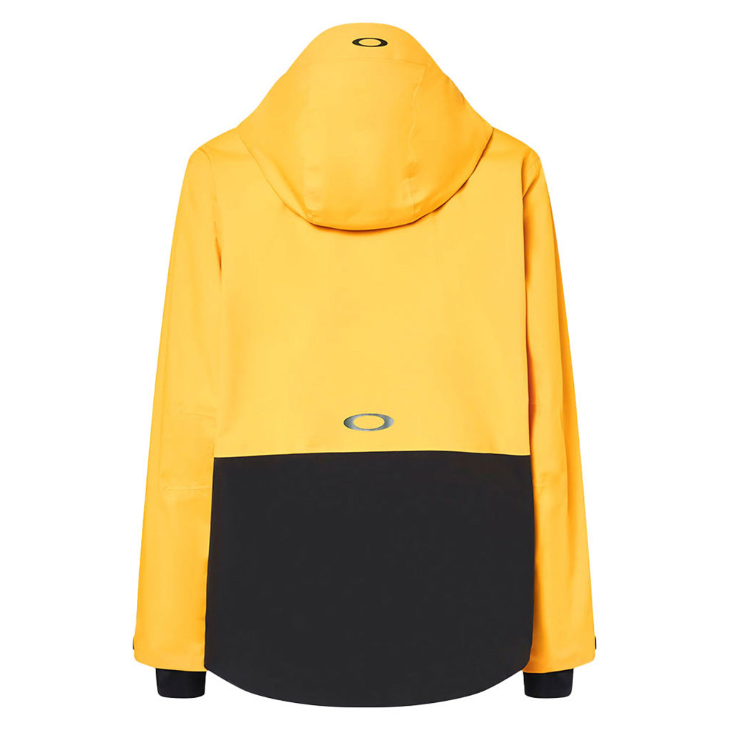 En Skijakke, TC røduct Earth Shell i farven gul/Hunter grøn set bagfra