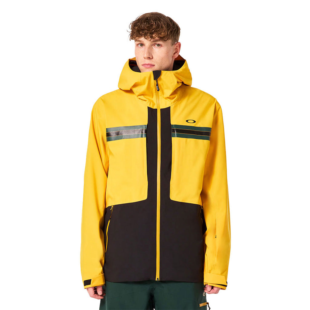 En Skijakke, TC røduct Earth Shell i farven gul/Hunter grøn set forfra
