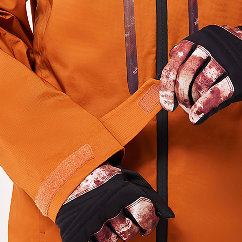 En Skijakke, TC Outpost RC Shell i farven Ginger detalje