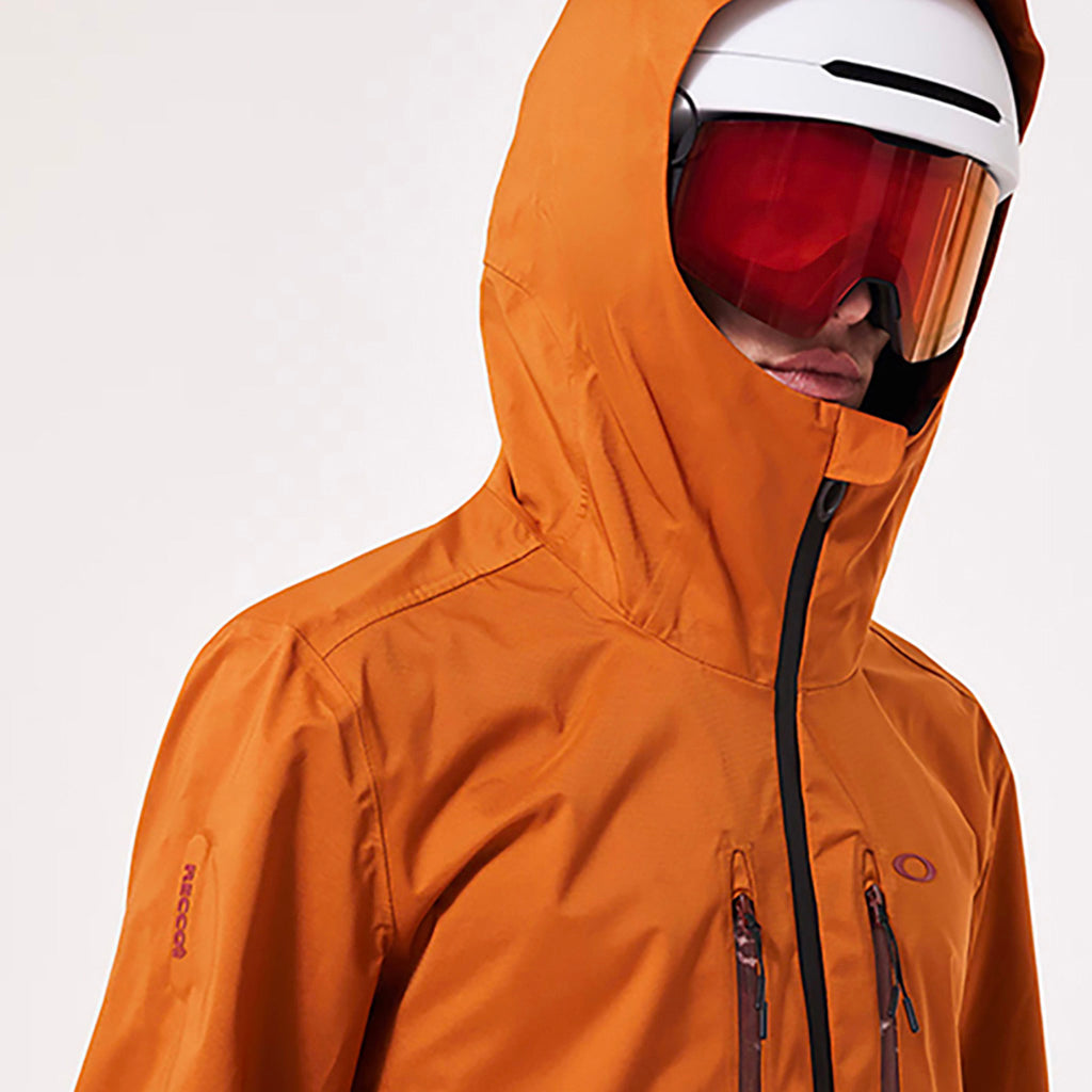 En Skijakke, TC Outpost RC Shell i farven Ginger nærbillede