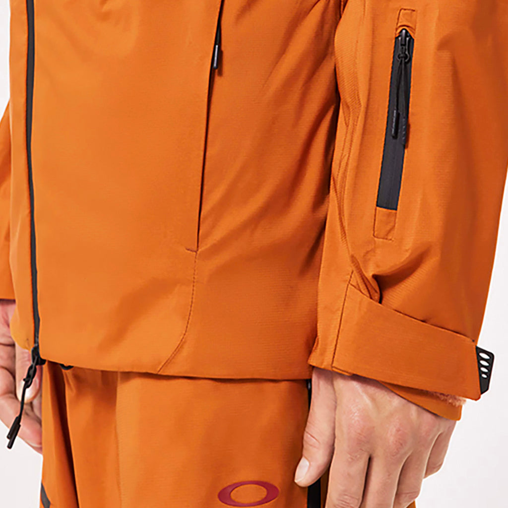 En Skijakke, TC Outpost RC Shell i farven Ginger nærbillede